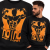 BLUZA NA SIŁOWNIĘ  NO PAIN NO GAIN 4 POMARAŃCZOWY WZÓR